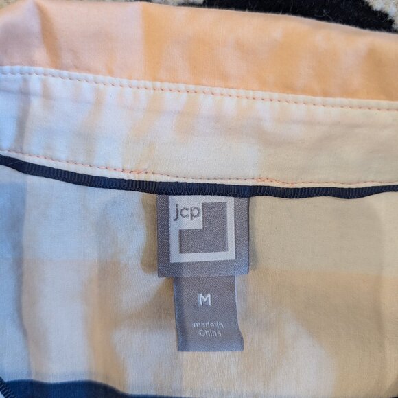 JCP Silk and Cotton Top Size M multicolor officechic - Picture 3 of 5